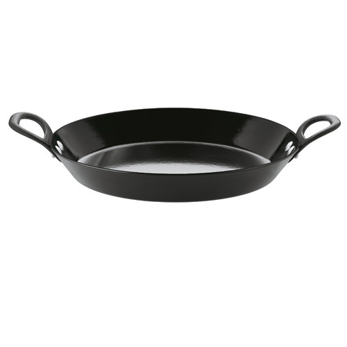 Rösle Iron Serving Pan enamelled with Cast Iron Handle