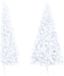 vidaXL Kunstkerstboom met standaard half 180 cm PVC wit