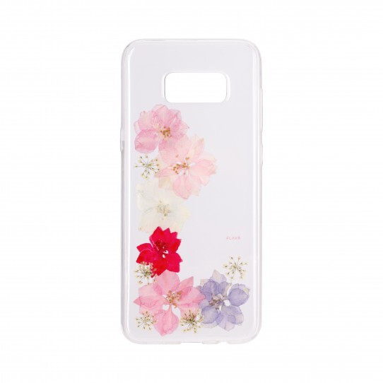 FLAVR iPlate Real Flower Grace multi, Doorschijnend / Galaxy S8+