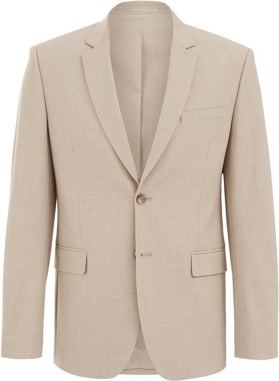 WE Fashion Heren slim fit blazer beige