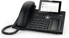 Snom D385N IP telefoon, SIP tafeltelefoon, 4,3 inch TFT-kleurendisplay, 480 x 272 pixels, 12 SIP-identiteiten, sensorhaakschakelaar, USB, 48 zelfbeschreven sleutels (12 fysiek), zwart, 00004600