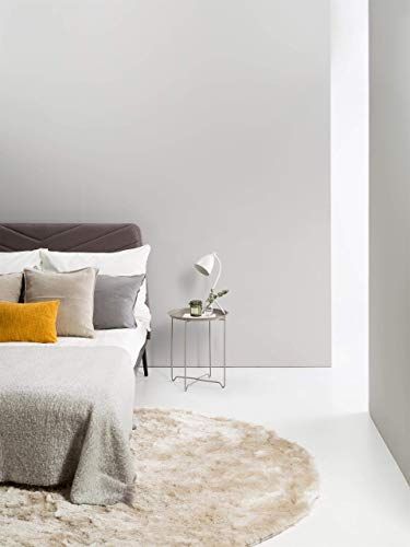 benuta Shaggy Hoogpolig tapijt Whisper Beige ø 160 cm rond | Langpolig tapijt voor slaapkamer en woonkamer