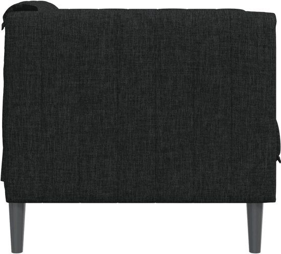 vidaXL Fauteuil stof zwart