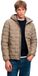 Superdry Hooded Heat Weld Gewatteerde Jas Relaxed Pasvorm Heren Verweerd Steenbruin