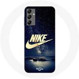 Nike Hoesje voor Samsung Galaxy A14 4G Logo Gold Starry Night Maniacase