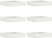 vidaXL Gazonrand 6 stuks 60 x 60 x 13 cm Staal Wit