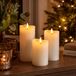 Merkloos Bougies LED 3x pc blanc D7 cm cire avec minuterie