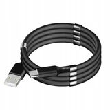 ITAL - Magnetische USB-kabel voor het opladen en synchroniseren van smartphones, compatibel met USB-C, Micro USB en Phone - model PK01