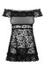 Obsessive - Flores Chemise & Thong Black L/XL