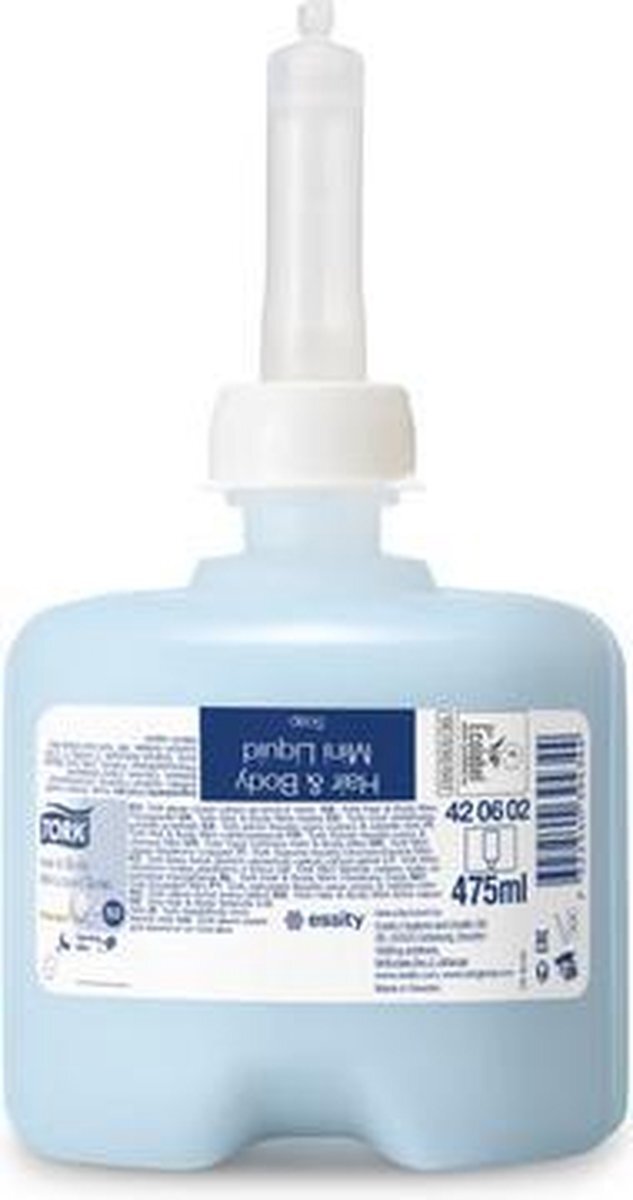 Tork Premium S2 vloeibare zeep voor haar en body 8x475ml