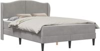 vidaXL Bedframe met hoofdeinde Lichtgrijs 120 x 200 cm Fluweel