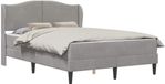vidaXL Bedframe met hoofdeinde Lichtgrijs 120 x 200 cm Fluweel