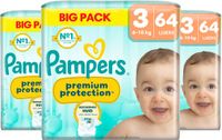 Pampers Premium Protection Luiers Maat 3 - 3 x 64 stuks