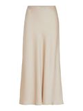 VILA Middellange rok VIELLETTE High waist Katoen Satijn Kniehoogte Vrouwen Cement 40