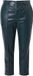 Studio Untold Dames Broek van imitatieleer mom-shape bies Middernacht groen Maat 56