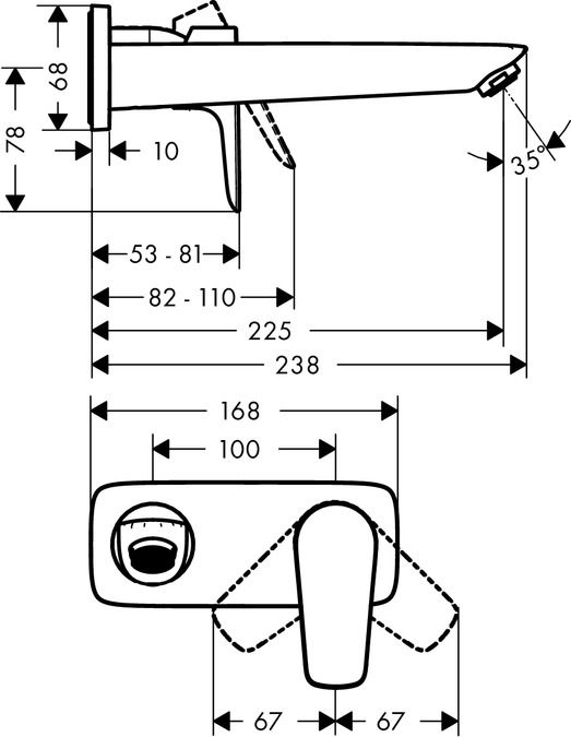 Hansgrohe Talis E - Badkamerkraan - Chroom - 71734000