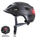 Vélo casque hommes - Ultraléger 325 g - Avec feu arrière à LED - 54-61 cm - Noir