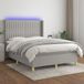 Maison Exclusive - Boxspringbed met matras en LED-verlichting, grijs, 140x190 cm, textiel