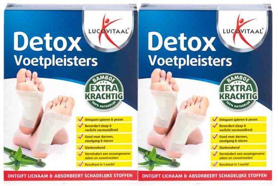 Lucovitaal Detox Voetpleisters - 2 x 10 stuks - Voordeelverpakking