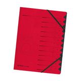 Herlitz 10843324 Ordnermap Quality 1-12, A4, rood, 12 vakken met elastiek