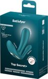 Satisfyer Top Secret+ | Vibrator voor G-spot- & anale stimulatie | 2 apart regelbare motoren | 12 trilprogramma's | werkt op batterijen (CR2) | siliconen | discreet te dragen