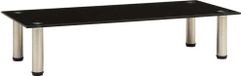 Maison Exclusive - table TV 80x35x17 cm, noir, avec plateau en verre