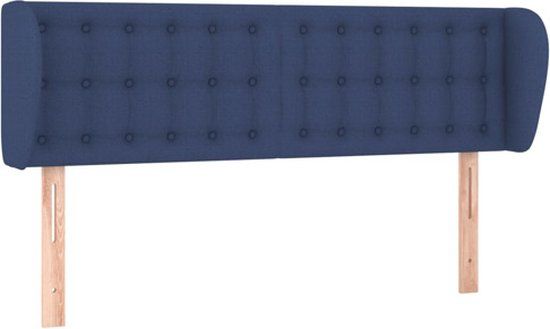 vidaXL Hoofdbord Stof Blauw 147x23x78/88 cm