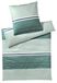 Jeu de literie 200x200 cm, en satin Mako, couleur jade, 3 pièces