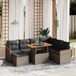 Maison Exclusive - Salon de jardin 8 pièces avec coussins gris en polyrotin
