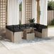 Maison Exclusive - Ensemble de jardin 10 pièces, avec coussins, en gris clair, en polyrotin
