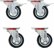 vidaXL - 32 stuks Zwenkwielen - 75 mm - Metaal/Rubber - Zwart