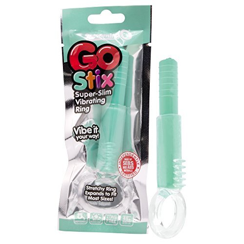 Screaming O Kiwi Mint Go Stix Super Slim wegwerp vibro-buis met ring