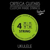 STRING Ortega UKSBK-SO Strunen voor Sopraan Ukulele - Zwart Nylon