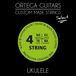 STRING Ortega UKSBK-SO Strunen voor Sopraan Ukulele - Zwart Nylon