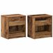 vidaXL Nachtkastjes 2 st met lade 39x28x41 cm oud houtkleurig