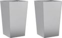 vidaXL Plantenbakken - 2 stuks - 45x45x75 cm - Gegalvaniseerd Staal