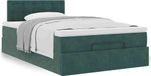 Prolenta Maison Exclusive - Cadre de lit ottoman avec matelas vert foncé 120x200cm velours