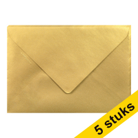 Clairefontaine Clairefontaine gekleurde enveloppen goud C5 120 grams (5 stuks)