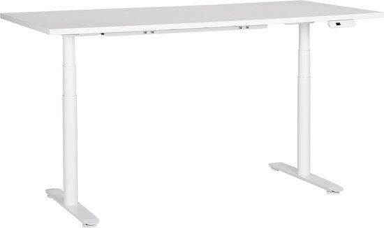 DESTIN IV - Elektrisch Verstelbaar bureau - Wit - 180 cm - MDF