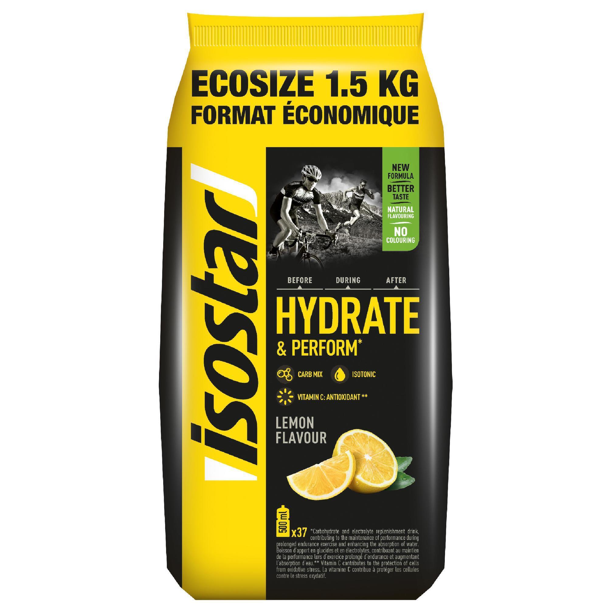 Isostar Poeder voor isotone dorstlesser Hydrate & Perform citroen 1,5 kg