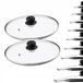 KADAX Set de couvercles en verre 2 x 28 cm