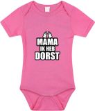 Bellatio Decorations Mama ik heb dorst baby rompertje roze meisjes 68