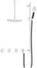 Hotbath Cobber IBS70 set de douche encastrable thermostatique avec 2 robinets d'arrêt blanc mat