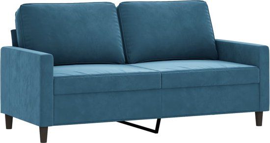 vidaXL Tweezitsbank 140 cm fluweel blauw