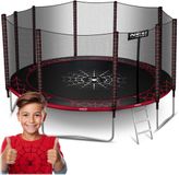 Neo-Sport Trampoline 465 cm avec filet de sécurité et échelle