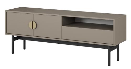 Selsey TV-kast, Engineered Wood, steengrijs, 154 cm breed