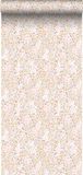 ESTAHome Behang Bloemetjes Zacht Roze en Beige - 53 cm x 10.05 m