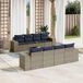 Maison Exclusive - Ensemble de jardin 9 pièces, avec coussins, gris, en polyrotin