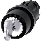 Siemens 3SU10004BP010AA0 3SU1000-4BP01-0AA0 Interrupteur à clé 2 x 45 ° IP66, IP67, IP69/IP69K 1 pièce