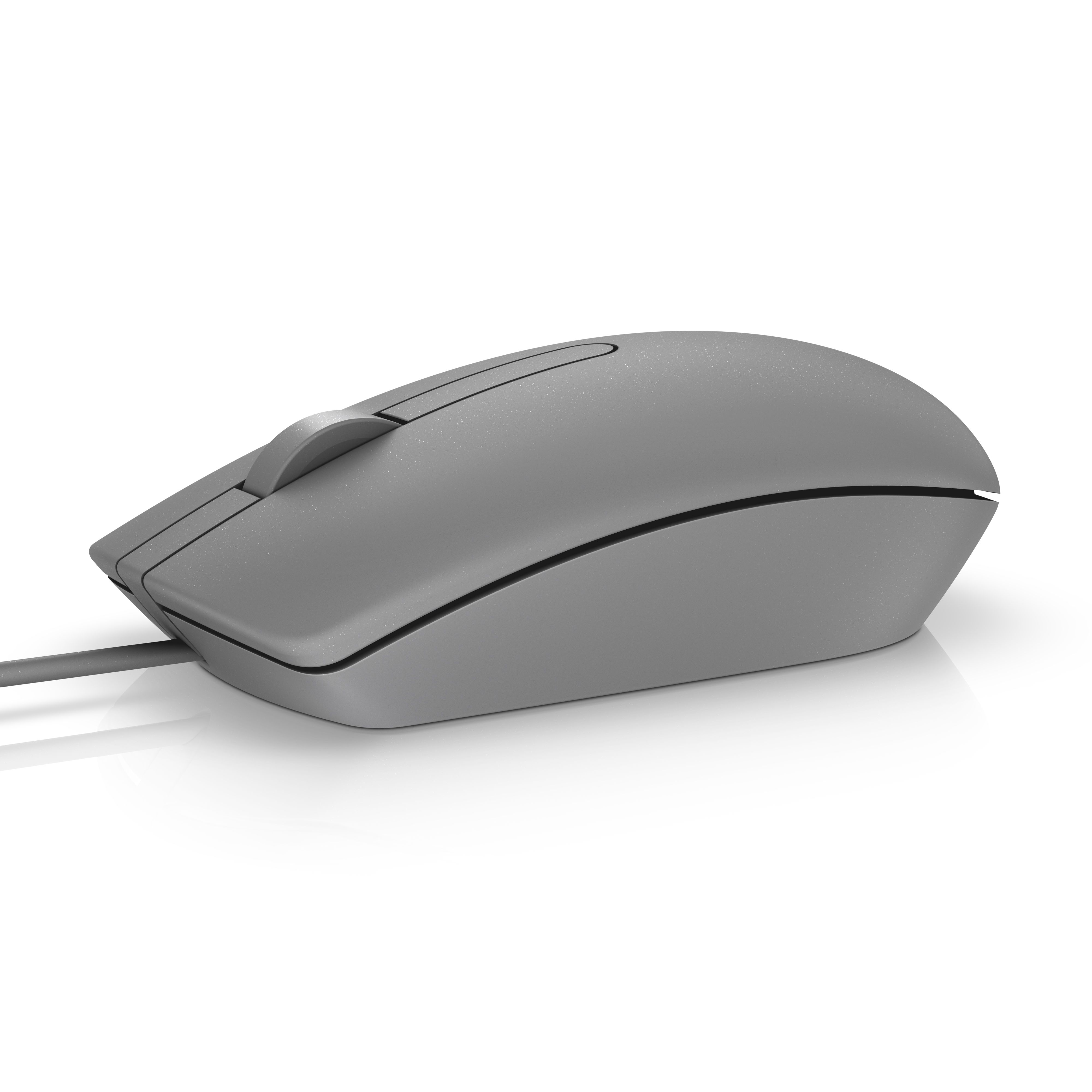 DELL MS116 USB Optical Mouse - 1000 DPI - Ambidextrous - Grey